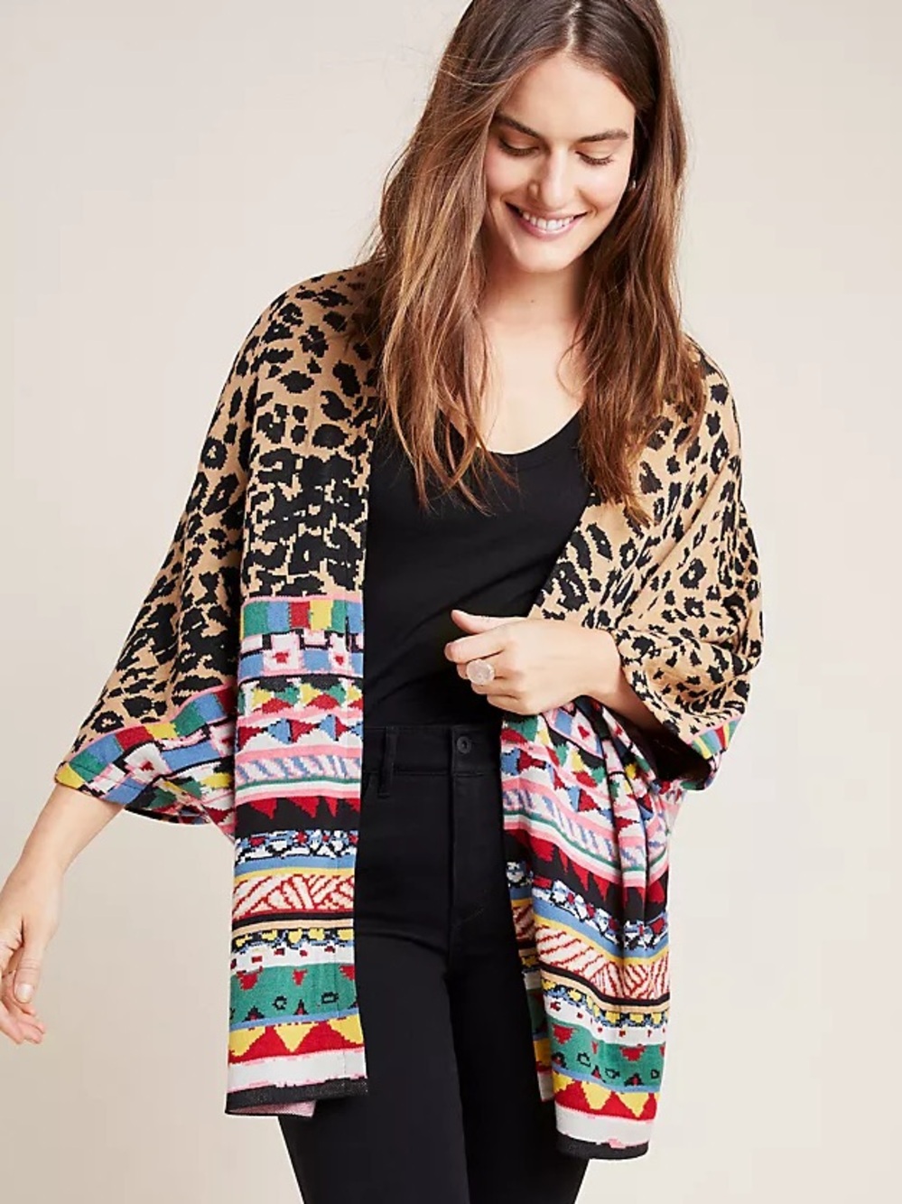 Anthropologie Aldomartins Annistyn Knit Kimono
